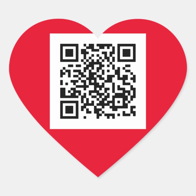 Adesivo Coração Você Me Casado? Código QR (Frente)