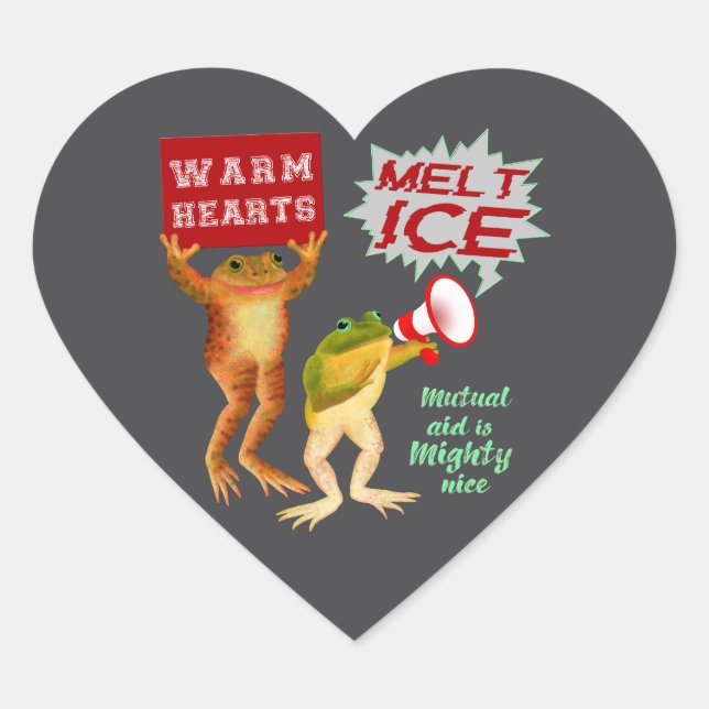Adesivo Coração Warm Hearts Melt Ice (Frente)