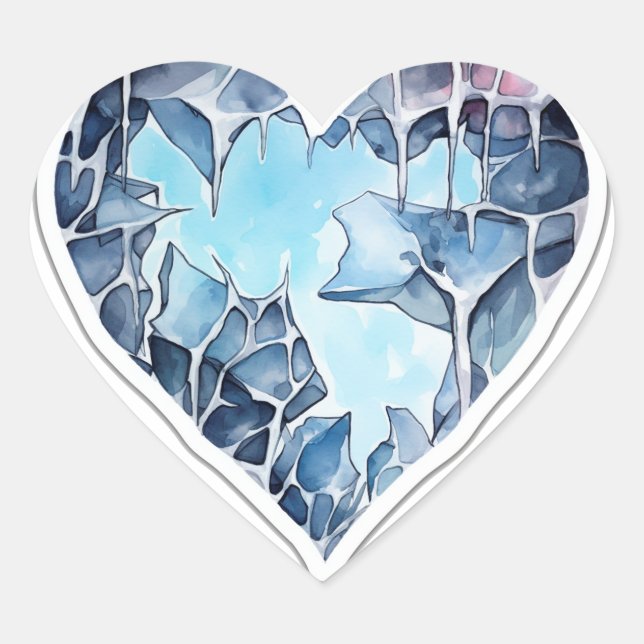 Adesivo Coração Warm my heart, personnalisé (Frente)