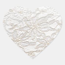 Adesivo Coração White Chantilly Lace