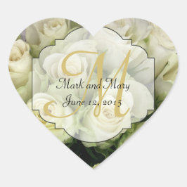 Adesivo Coração White Roses Suite Blush Champagne