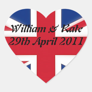 Adesivo Coração William & Kate - 29 de abril de 2011