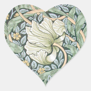 Adesivo Coração William Morris Pimpernel Floral Wallpaper