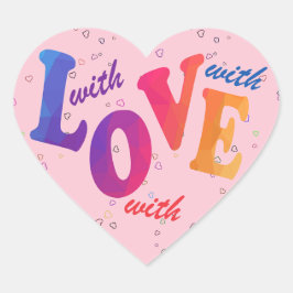 Adesivo Coração With love
