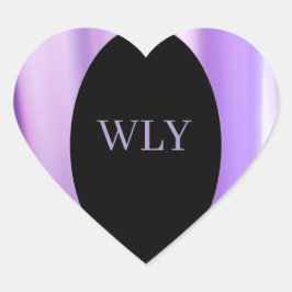 Adesivo Coração WLY "We Love You" Heart Sticker | Lavanda elegante