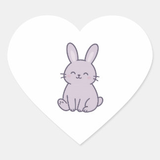 Adesivo Coração Wonky Zoo Bunny Heart Sticker