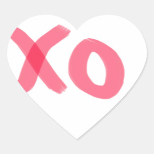 Adesivo Coração xo