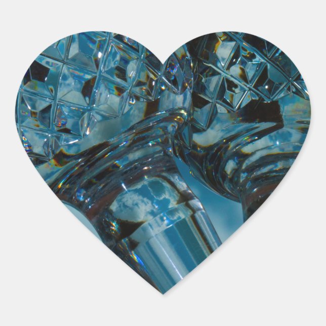 Adesivo Coração Yonder to Crystal Blue Skies (Frente)