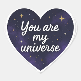 Adesivo Coração You Are My Universe – Cosmic Galaxy Heart Sticker
