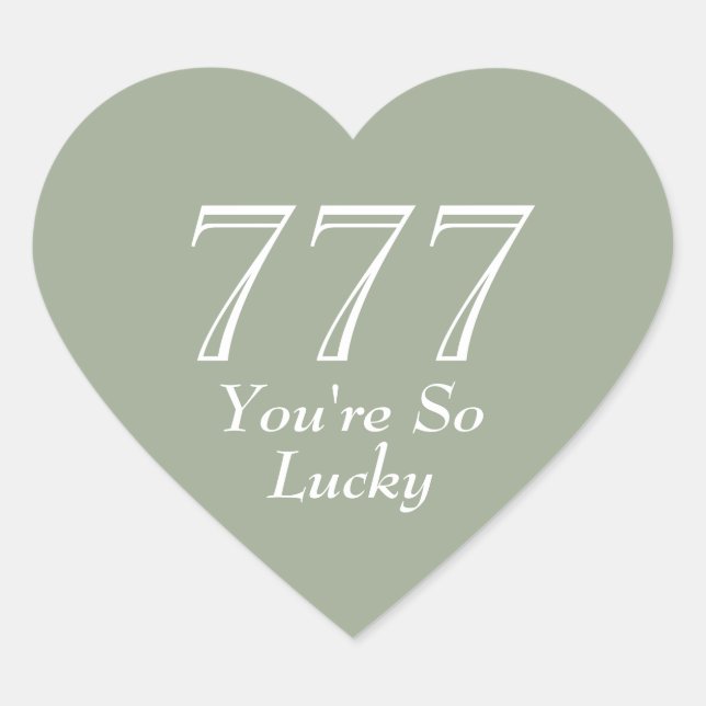 Adesivo Coração You're So Lucky 777 Heart Stickers (Frente)