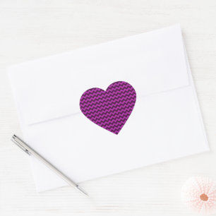 Adesivo Coração Zig Zag Roxo