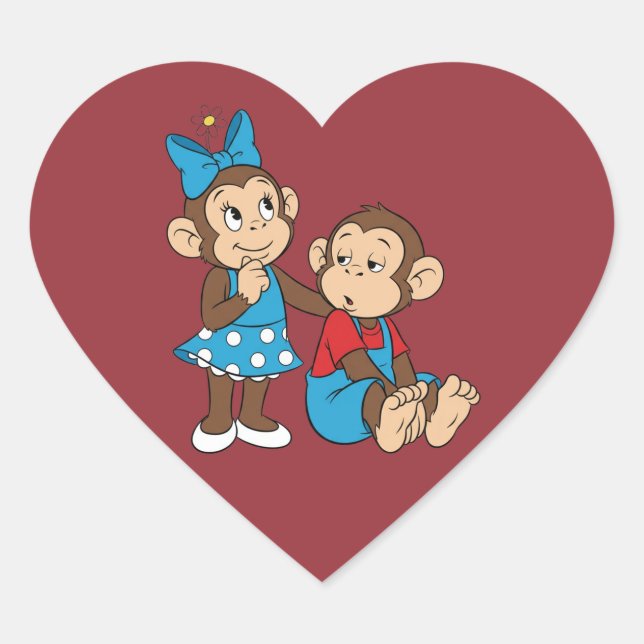 Adesivo Coração Zina e Mimo: Amor e indiferença (Frente)