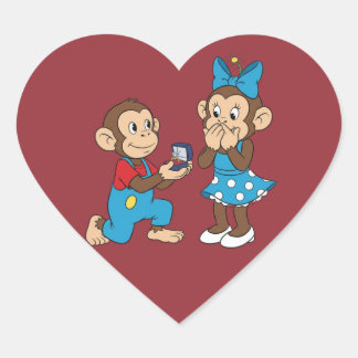Adesivo Coração Zina e Mimo e a proposta de casamento
