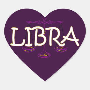 Adesivo Coração Zodíaco do Libra