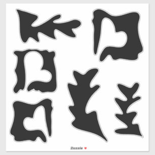 Adesivo Corações de Coleção Branca e Preta