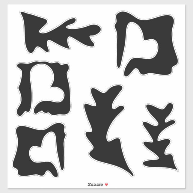 Adesivo Corações de Coleção Branca e Preta (Folha)