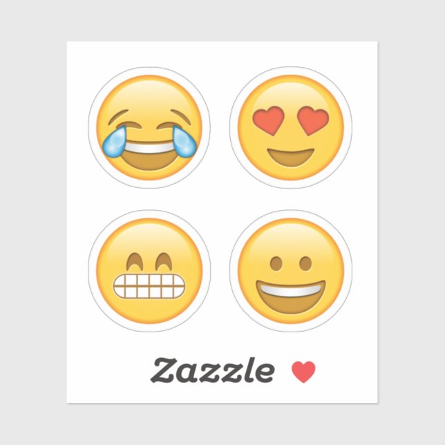 Adesivo Corações de Corações de Emoji Stickers Cachos LOL (Folha)