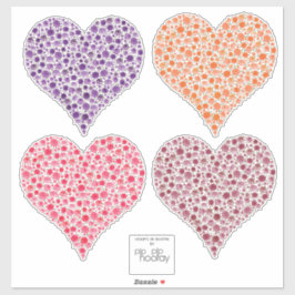 Adesivo Corações de rosa no Cheio à prova d'água do Sangue