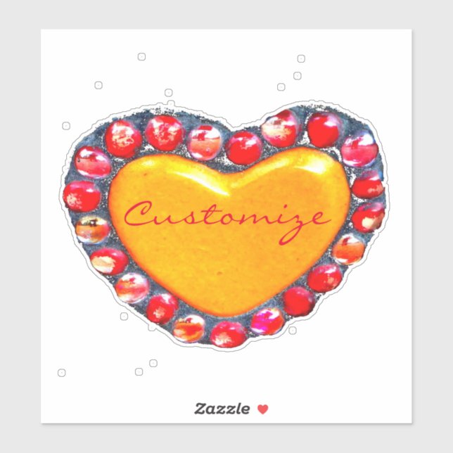 Adesivo Corações Dourados Thunder_Cove (Folha)