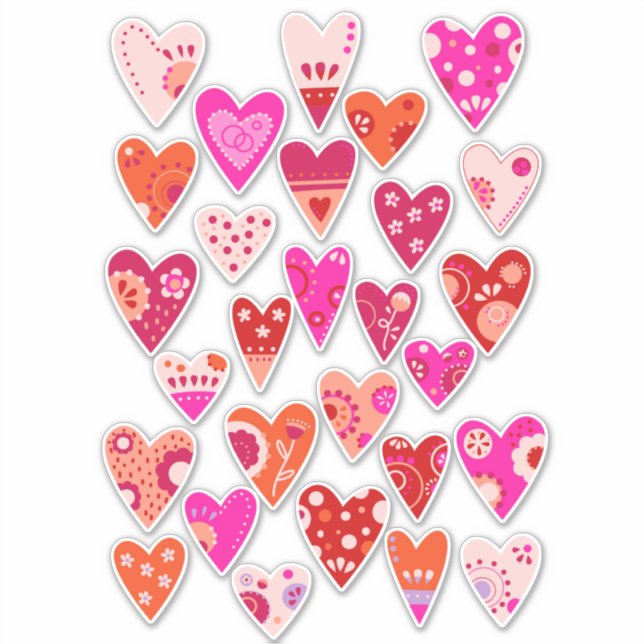 Adesivo Corações escandinavos (Frente)