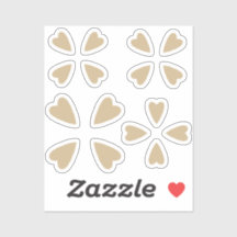 Corações marrons Sepia