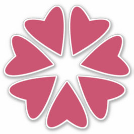 Adesivo Corações Nucleares - vermelho magenta - imagens re