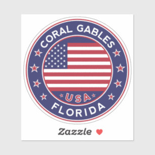 Adesivo Coral Gables Florida, Coral Gables