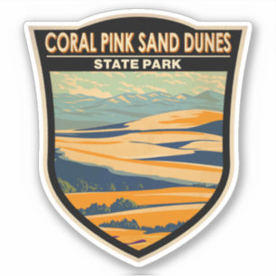 Adesivo Coral Pink Sand Dunes State Park Utah Vintage