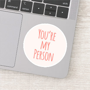 Adesivo Coral Pink Você é o meu amigo pessoal Citação