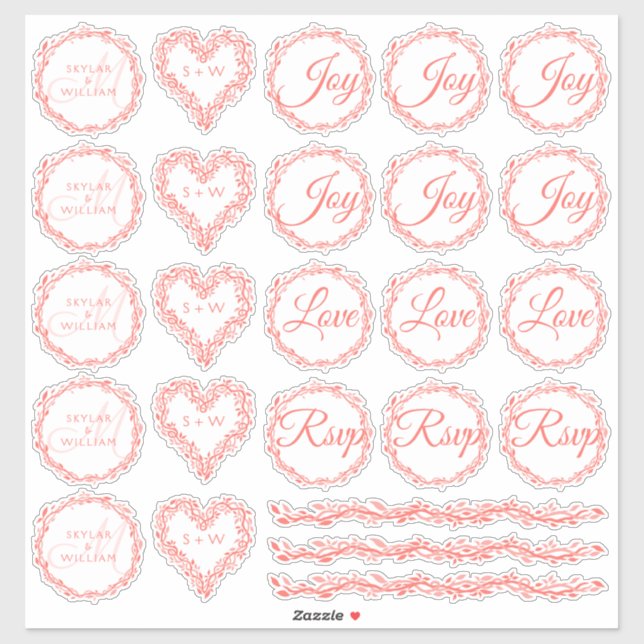 Adesivo Coral Woodsy Wedding Assortment 1 Die Corte Vinil (Folha)
