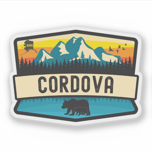 Adesivo Cordova, Alasca (Frente)