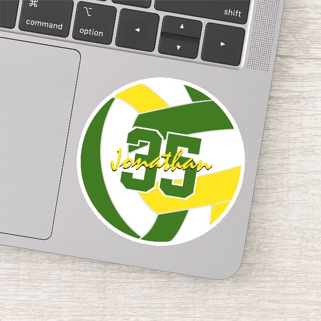 Adesivo cores da equipe de vôlei verde (Detalhe)