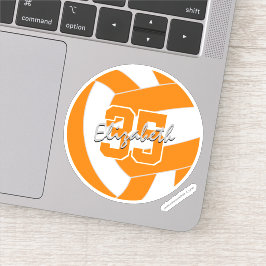 Adesivo cores da seleção de vôlei branca laranja
