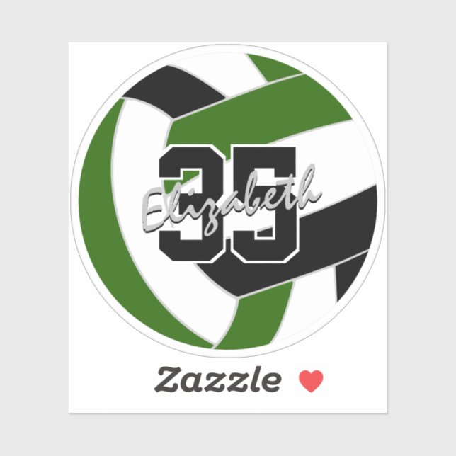 Adesivo cores da seleção de vôlei preto verde (Folha)