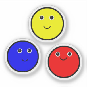 Adesivo Cores Primárias Vermelho, Azul e Amarelo