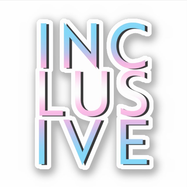 Adesivo Cores Trans Inclusivas (Frente)