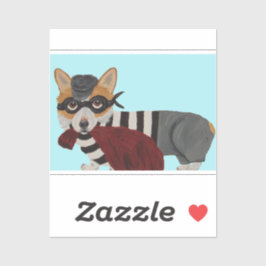 Adesivo Corgi Burglar 