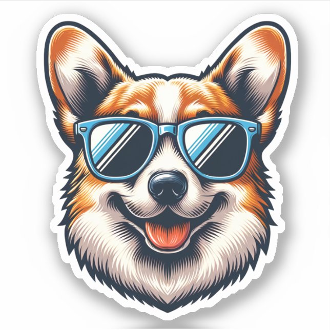 Adesivo Corgi Dog Sticker (Frente)