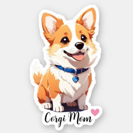 Adesivo Corgi Mãe Dog