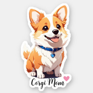 Adesivo Corgi Mãe Dog