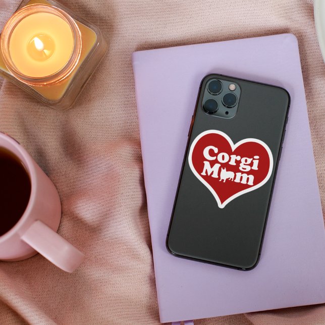 Adesivo Corgi Mãe Heart (Criador carregado)