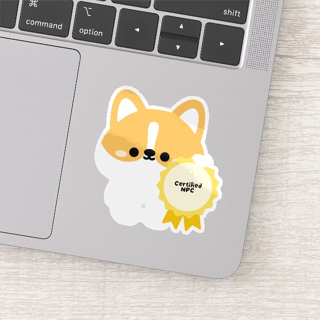 Adesivo Corgi NPC Certificado (Detalhe)
