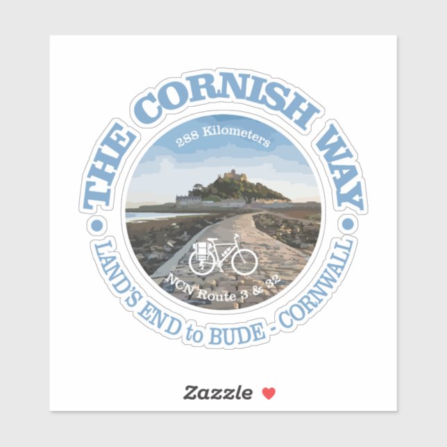 Adesivo Cornish Way (ciclismo c) (Folha)