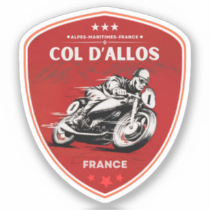 Adesivo Coronel d'Allos, francês Alpes motobike Tour