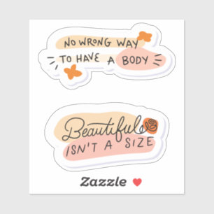 Adesivo Corpo Positivity Aspas Sticker Pack 2