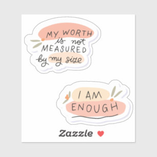 Adesivo Corpo Positivity Aspas Sticker Pack 5