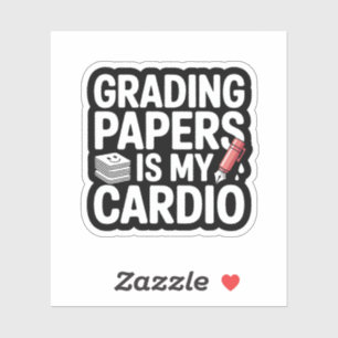 Adesivo Correção de Provas É Meu Professor de Cardio Citaç