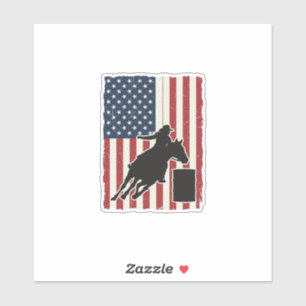 Adesivo Corrida de Barril Bandeira Americana Design Vetori