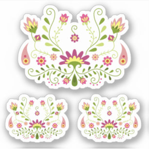 Adesivo Corte Floral Mexicano Tradicional Rosa