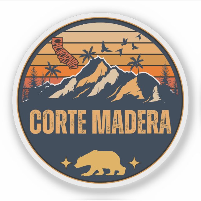 Adesivo Corte Madera, Califórnia (Frente)